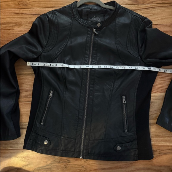 SEBBY Faux Leather Black Bomber/Motorcycle Women’s Jacket - Picture 5 of 13